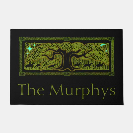 Celtic Magic - De grote boom is gepersonaliseerd Deurmat (Voorkant)
