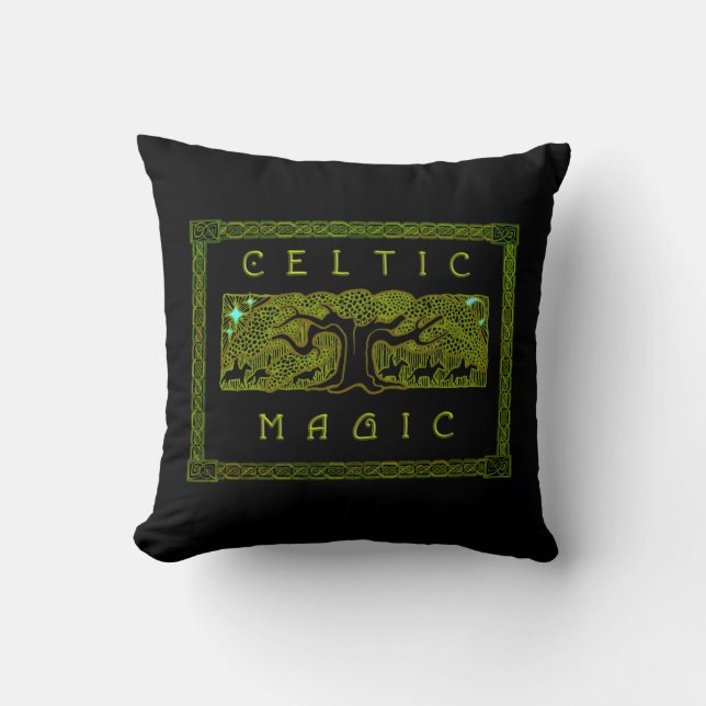 Celtic Magic - De grote boompiloot Kussen (Voorkant)