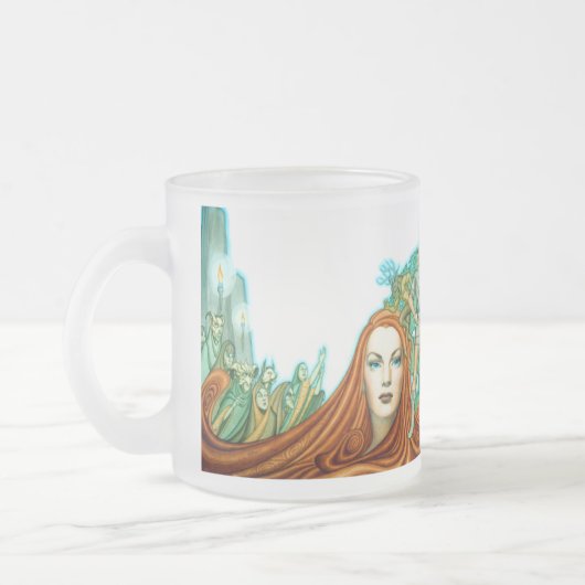 Celtic Magic Frosted Glass Mok (Links)