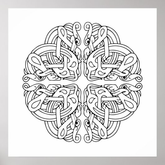 Celtic Mandala Art Poster (Voorkant)