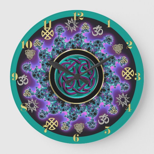 Celtic Mandala met mystieke symbolen Grote Klok (Voorkant)