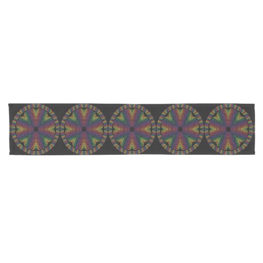 Celtic Mandala Rainbow Korte Tafelloper (Horizontaal)