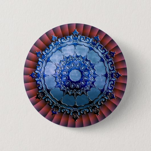 Celtic Mandala | rode radiaal Ronde Button 5,7 Cm (Voorkant)