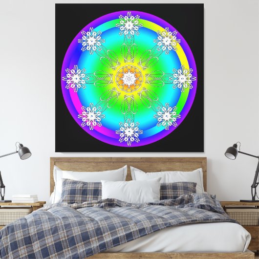 Celtic Mandala Stretched Canvas Afdrukken (Insitu (Slaapkamer))