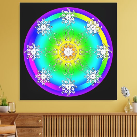Celtic Mandala Stretched Canvas Afdrukken (Insitu (Woonkamer))