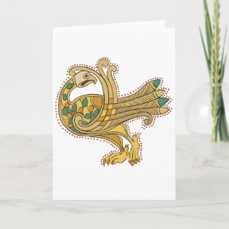 Celtic Medieval Goen Peacock, Wenskaart Kaart