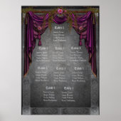 Celtic medium-eval Wedding Seating Chart Poster (Voorkant)