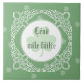 Celtic Mist "Céad míle fáilte" Tile - Green Tegeltje (Voorkant)