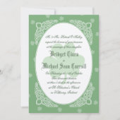 Celtic Mist Wedding Invitation - Green Kaart (Voorkant)