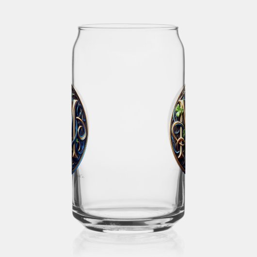 Celtic Monogram Can Glass Set Blikvorm Glas (Links)