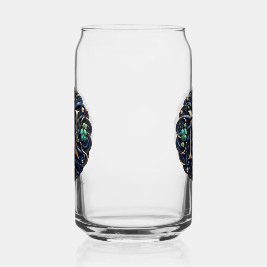 Celtic Monogram Can Glass Set Blikvorm Glas (Rechts)