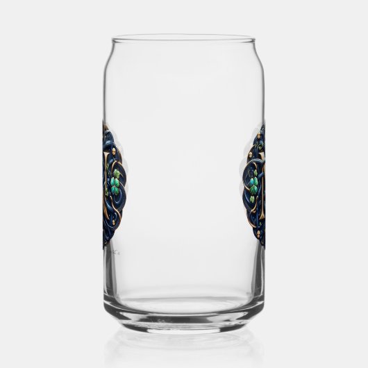Celtic Monogram Can Glass Set Blikvorm Glas (Links)
