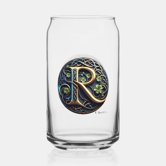 Celtic Monogram Can Glass Set Blikvorm Glas (Voorkant)