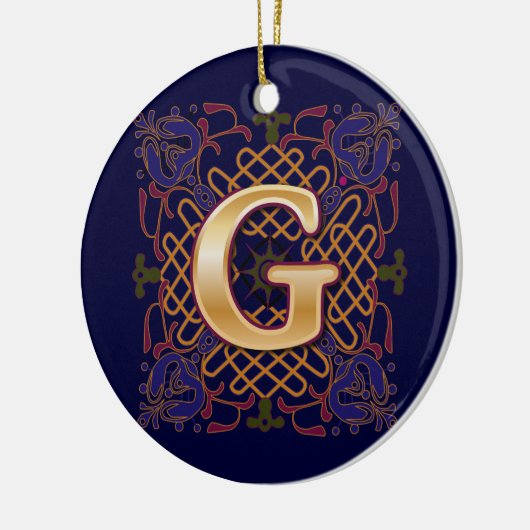 Celtic Monogram Letter G Keramisch Ornament (Links)