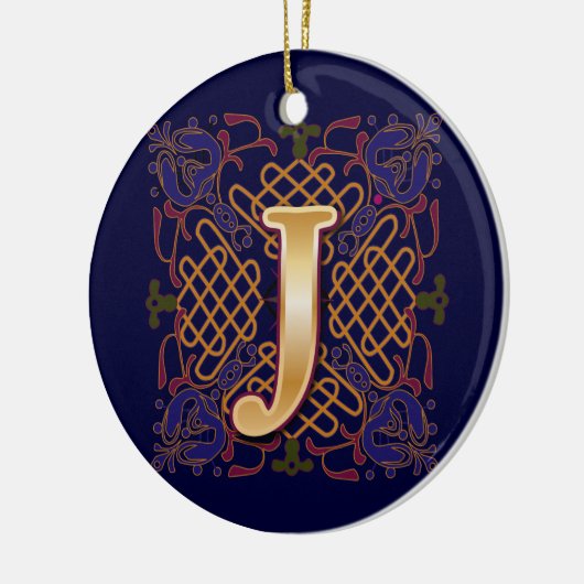 Celtic Monogram Letter J Keramisch Ornament (Links)