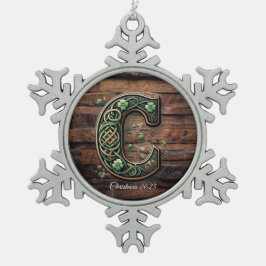 Celtic monogram letter ornament