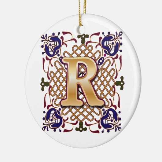 Celtic Monogram Letter R Keramisch Ornament (Links)