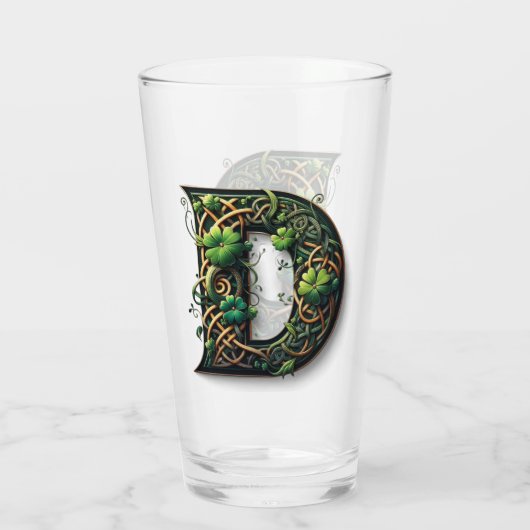 Celtic Monogram Pint Glass Glas (Achterkant)