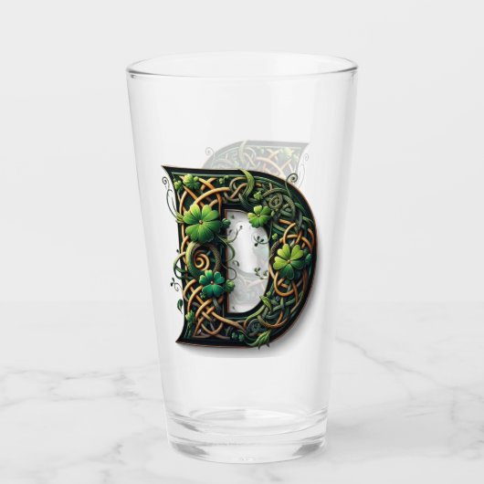 Celtic Monogram Pint Glass Glas (Voorkant)