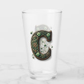Celtic Monogram Pint Glass Glas (Achterkant)