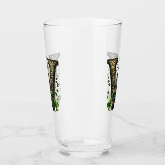 Celtic Monogram Pint Glass Glas (Links)