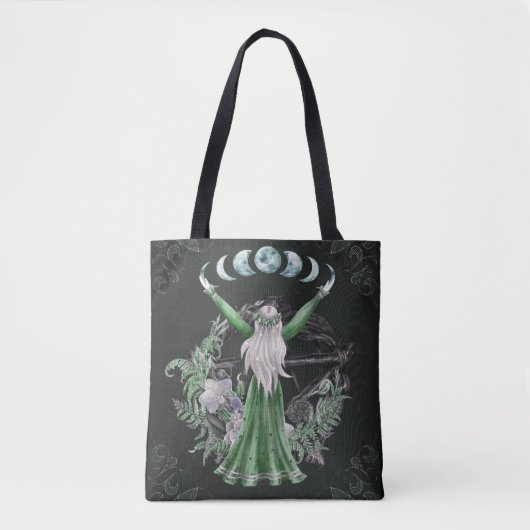 Celtic Moon Goddess Tote Bag (Voorkant)