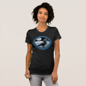 Celtic Moon, Raven en Dolman Women's T-Shirts (Voorkant volledig)