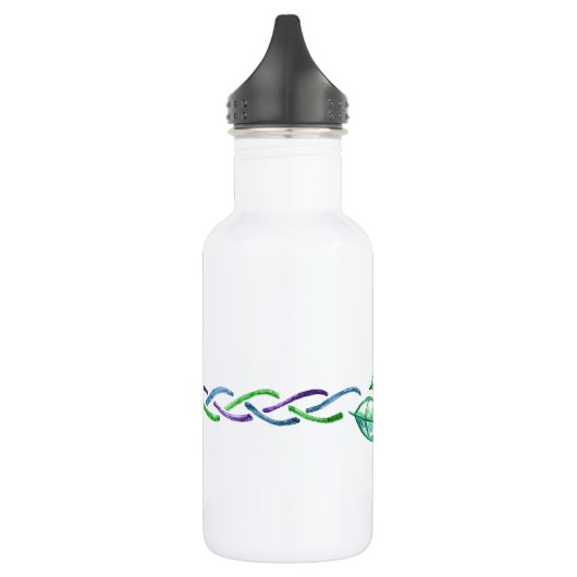 Celtic Multicolor Leaf Border Design Waterfles (Links)