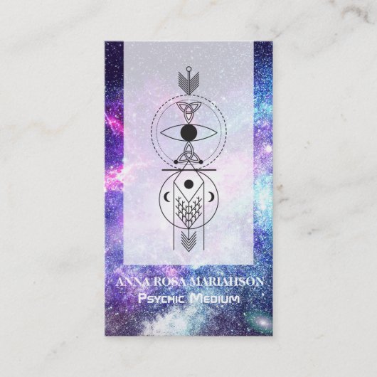*~* Celtic Mystical Universe Psychic Medium Nebula Visitekaartje (Voorkant)