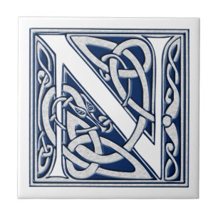 Celtic N monogram Tegeltje