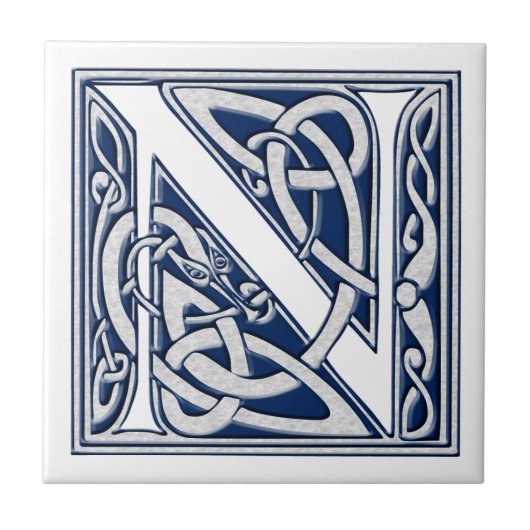 Celtic N monogram Tegeltje (Voorkant)