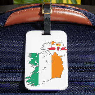 Celtic Nation Irish Map Bagagelabel