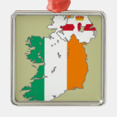Celtic Nation Irish Map Metalen Ornament (Voorkant)