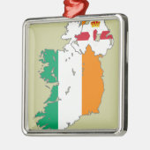 Celtic Nation Irish Map Metalen Ornament (Links)