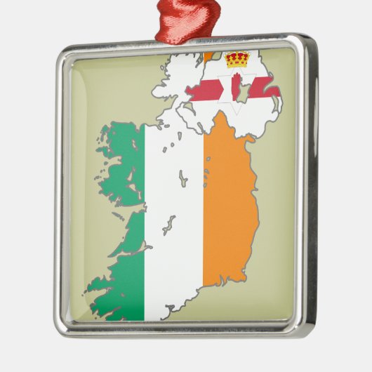Celtic Nation Irish Map Metalen Ornament (Links)
