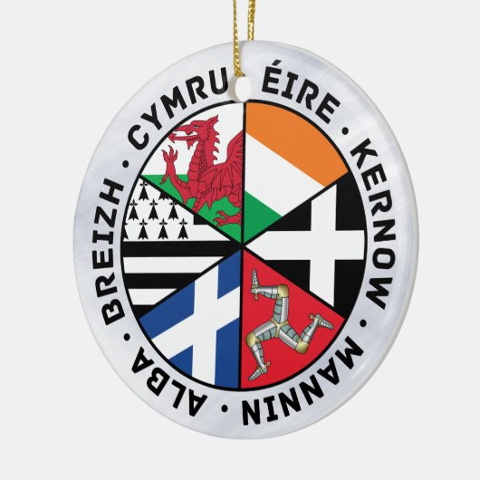 Celtic Nations Flags Decoration Keramisch Ornament (Links)