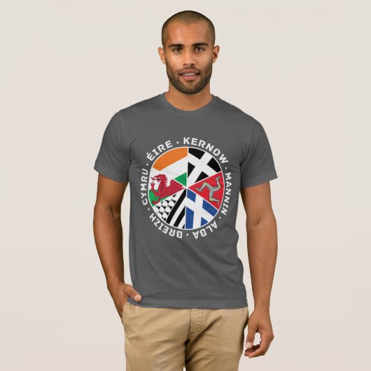 Celtic Nations Flags Mannen T Shirt, Wales, Celt T-shirt (Voorkant volledig)