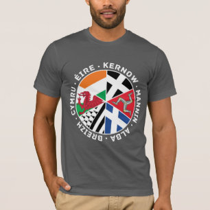 Celtic Nations Flags Mannen T Shirt, Wales, Celt T-shirt
