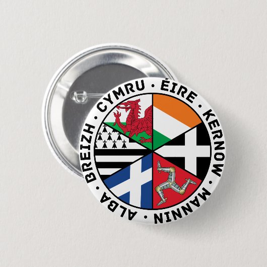 Celtic Nations Flags Ronde Button 5,7 Cm (Voorkant /achterkant)