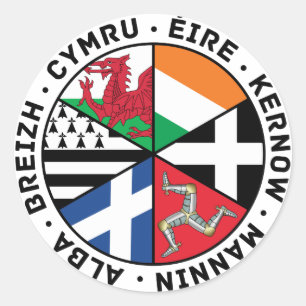 Celtic Nations Flags Ronde Sticker