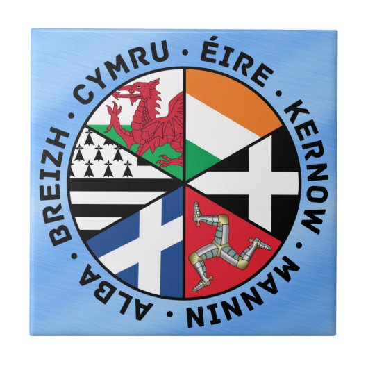 Celtic Nations Flags Tegeltje (Voorkant)