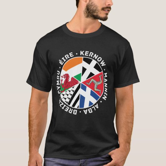 Celtic Nations Landen Vlaggen Mannen T-shirt (Voorkant)