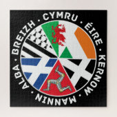 Celtic Nations vlaggen Cymru Eire Alba Kernow Mann Legpuzzel (Horizontaal)