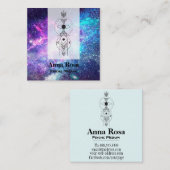 *~* Celtic Nebula Mystical Universe Psychic Medium Vierkante Visitekaartje (Voorkant / Achterkant)