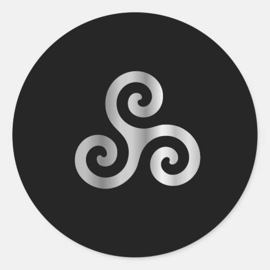 Celtic Neopaganism triple spiraal triskelion.jpg Ronde Sticker (Voorkant)