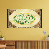 Celtic Old Traditional Folk Art Canvas Afdruk (Insitu (Woonkamer))