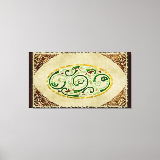 Celtic Old Traditional Folk Art Canvas Afdruk (Voorkant)