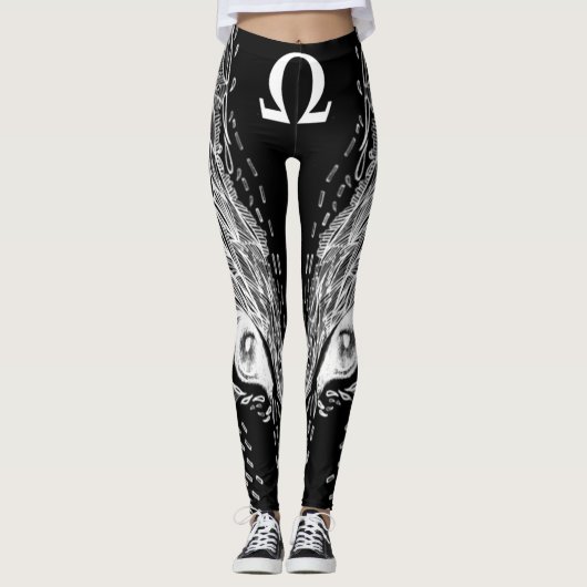 Celtic Omega Wolf Fantasy Leggings (Voorkant)