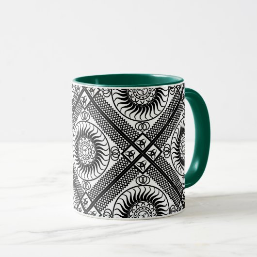 Celtic ornament diagonal mok (Voorkant rechts)