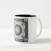 Celtic ornament Single Tweekleurige Koffiemok (Voorkant rechts)